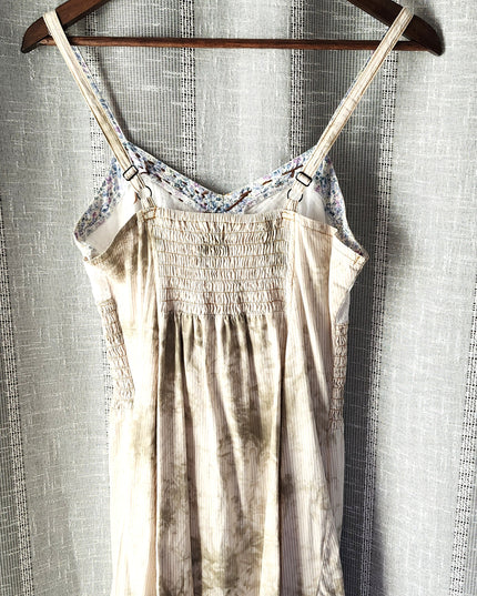 Unique Vintage Y2K Forla Paris Design Made in France Faux Button Front Boho Sundress