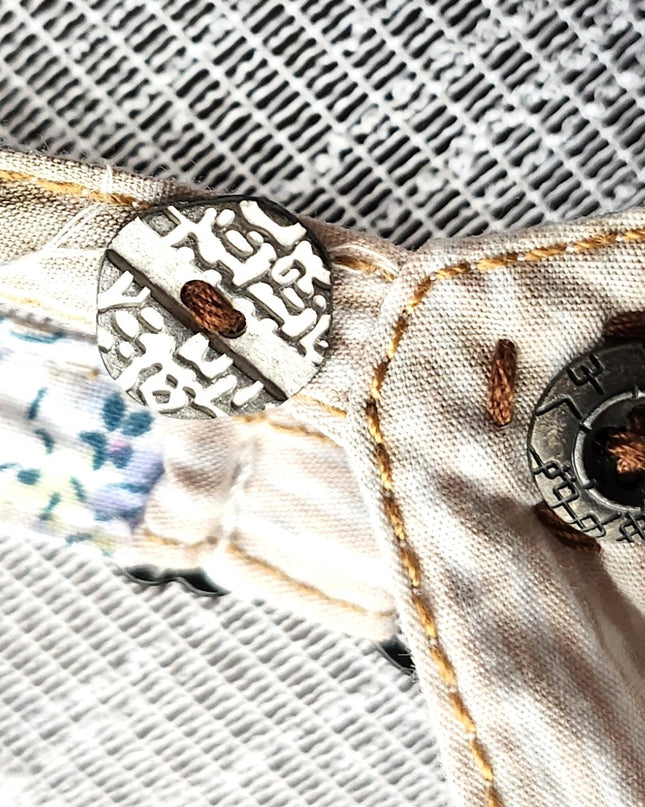Unique Vintage Y2K Forla Paris Design Made in France Faux Button Front Boho Sundress
