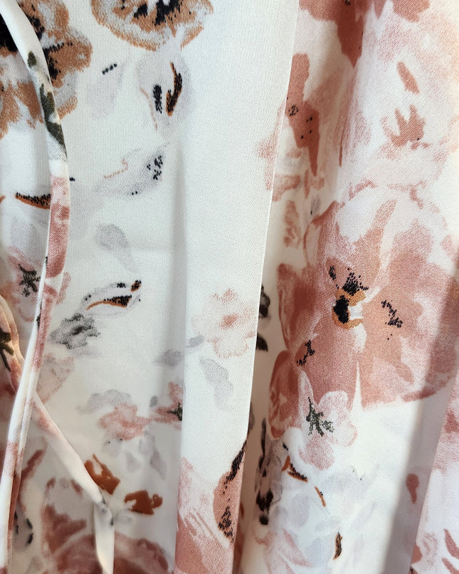 New Saige & Paige Floral Ruffled One-Piece Romper with Waist Tie