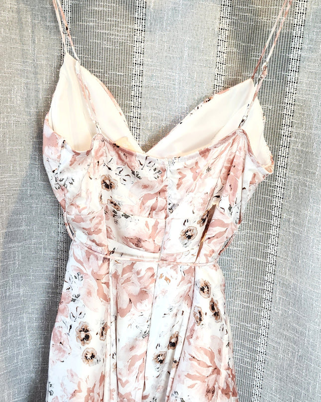 New Saige & Paige Floral Ruffled One-Piece Romper with Waist Tie