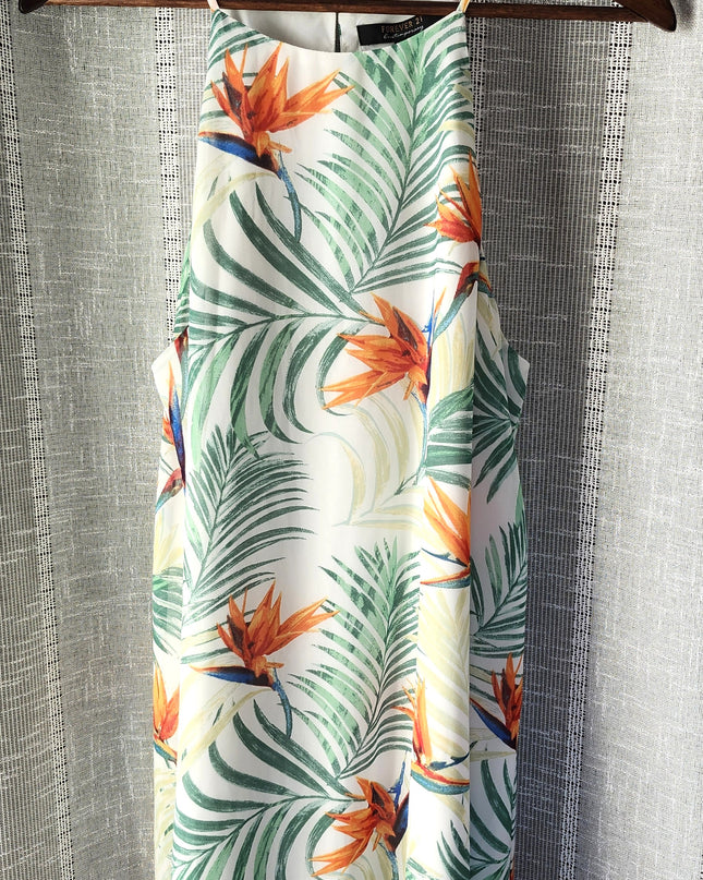 Forever 21 Contemporary Bird of Paradise Flowy Mini Sundress