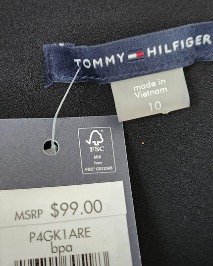New Tommy Hilfiger Little Black Sheath Cold Shoulder Cocktail Dress