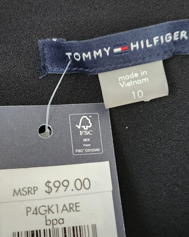 New Tommy Hilfiger Little Black Sheath Cold Shoulder Cocktail Dress