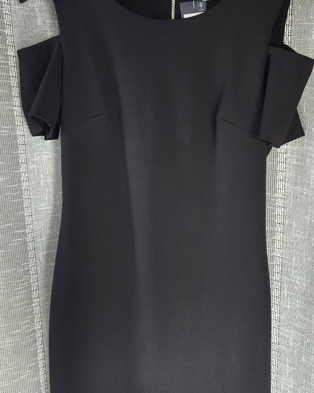 New Tommy Hilfiger Little Black Sheath Cold Shoulder Cocktail Dress