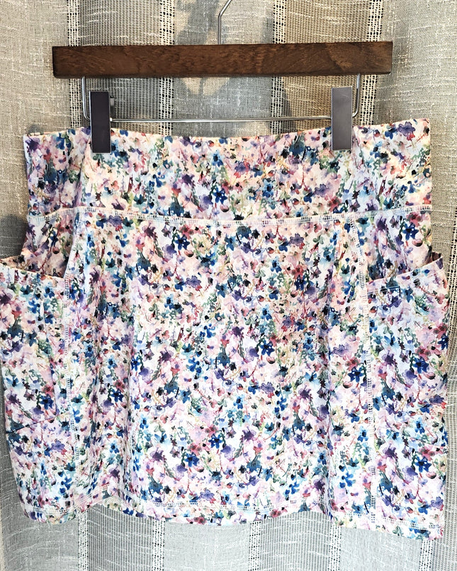 RBX Active Floral Stretchy Quick Dry Bike Shorts Golf Skort