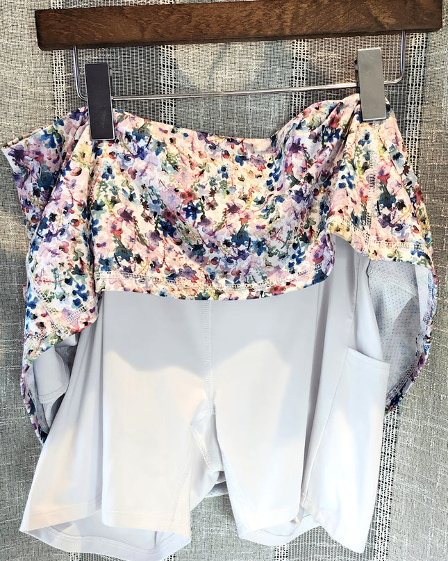 RBX Active Floral Stretchy Quick Dry Bike Shorts Golf Skort