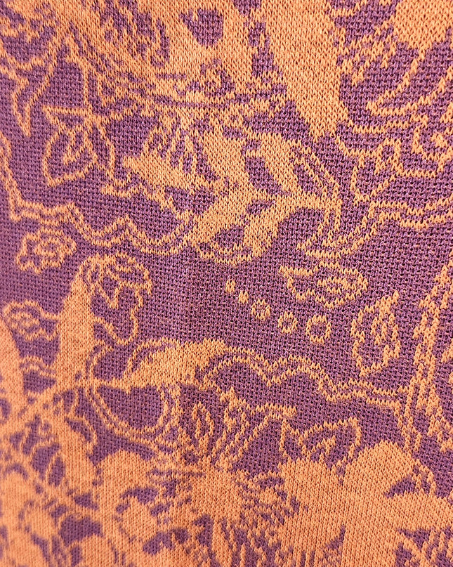 New LuLaRoe Stretchy Orange & Purple Short Sleeve T-Shirt Dress
