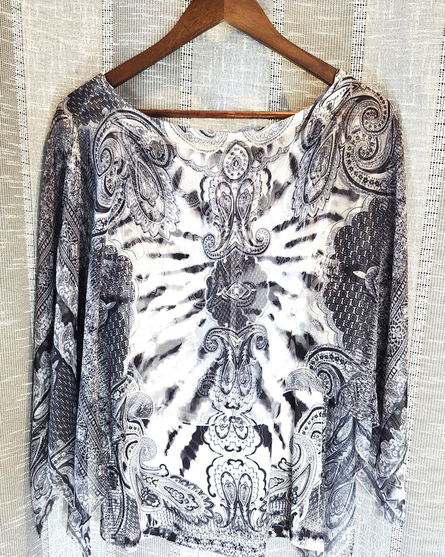 Energe World Wear Paisley Design Boho Camisole with attached Cropped Kaftan
