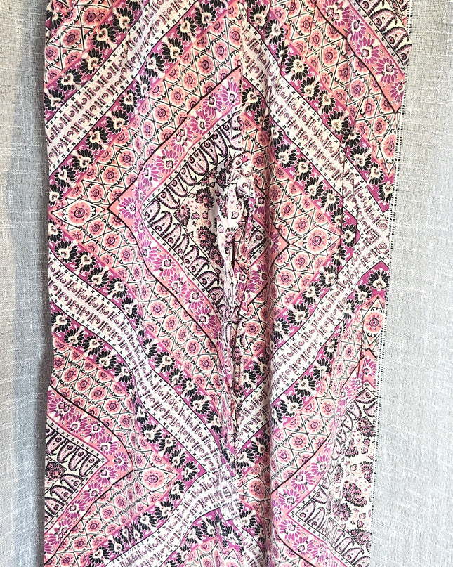 Joe B by Joe Benbasset Elastic Waist Wide Leg Boho Palazzo Pants