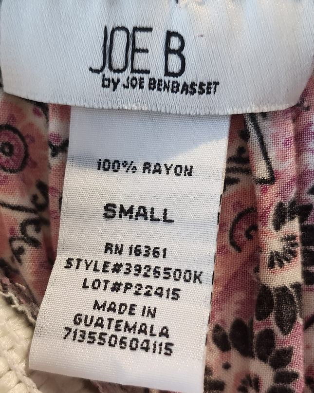 Joe B by Joe Benbasset Elastic Waist Wide Leg Boho Palazzo Pants