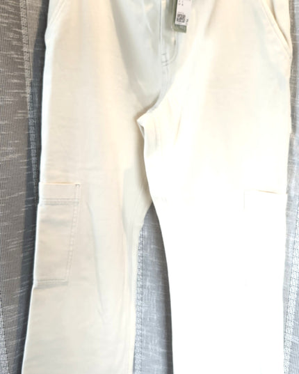 New H & M Cream Colored Cargo Jeans