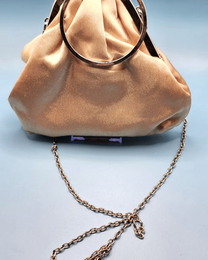 Bijoux Terner Vintage Y2k Elegant 3D Satin Rosette Flower Evening Clutch/Wristlet/Shoulder Bag