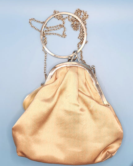 Bijoux Terner Vintage Y2k Elegant 3D Satin Rosette Flower Evening Clutch/Wristlet/Shoulder Bag