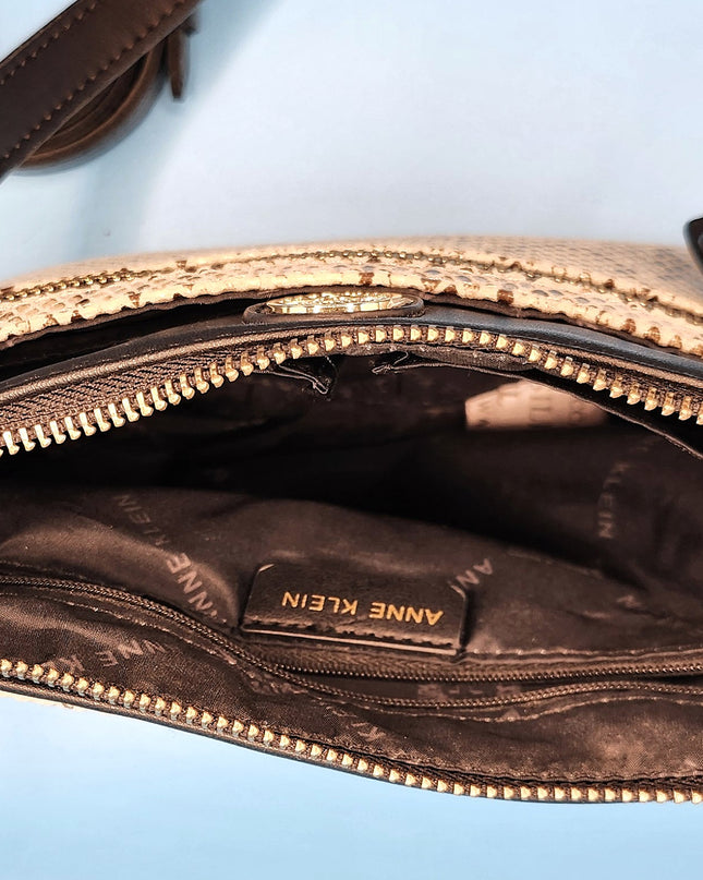 Anne Klein Snake Print Faux Leather Shoulder/Crossbody Handbag