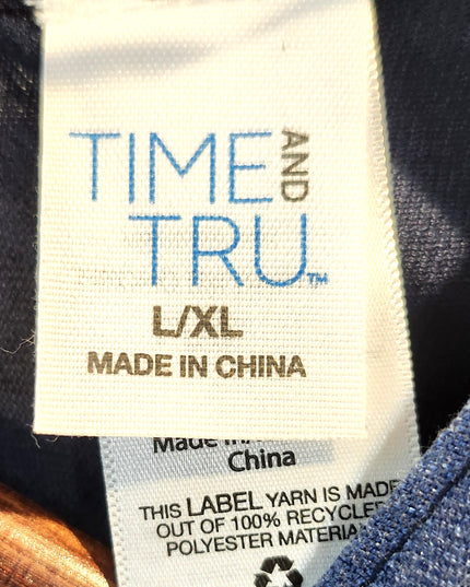 NWOT Time & Try Navy Blue Tie Dye Design Lightweight Kimono Cardigan