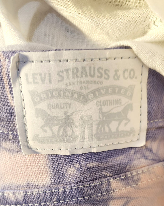 Levi's 721 High Rise Tie Dye Purple & Pink Skinny Ankle Denim Jeans