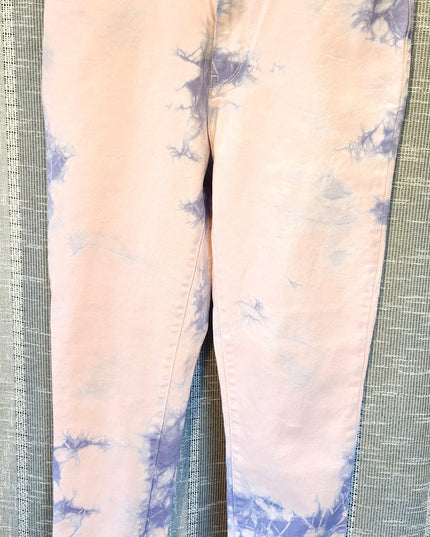 Levi's 721 High Rise Tie Dye Purple & Pink Skinny Ankle Denim Jeans