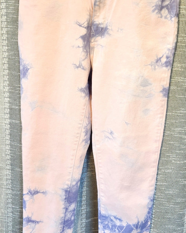 Levi's 721 High Rise Tie Dye Purple & Pink Skinny Ankle Denim Jeans