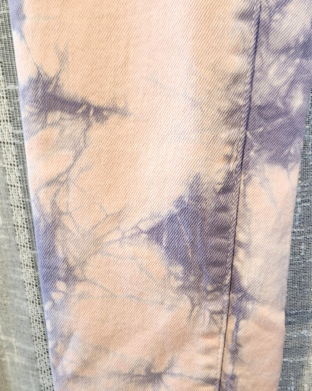 Levi's 721 High Rise Tie Dye Purple & Pink Skinny Ankle Denim Jeans