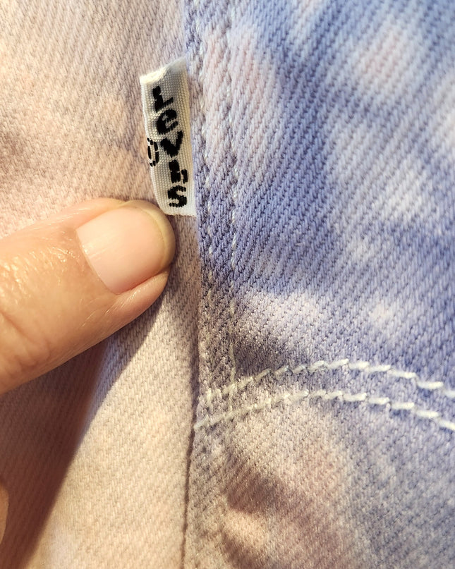 Levi's 721 High Rise Tie Dye Purple & Pink Skinny Ankle Denim Jeans