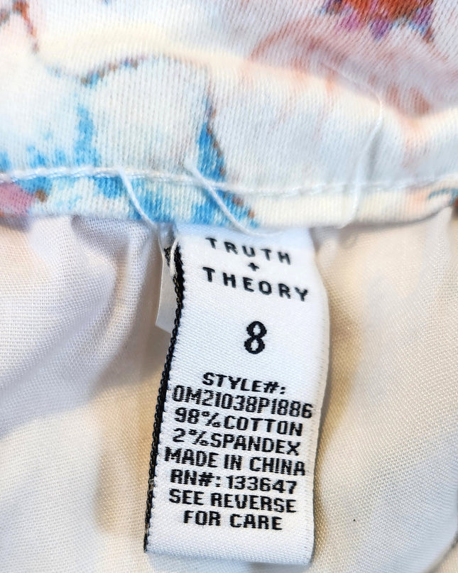 Truth & Theory Floral Print Skinny Soft Stretch 5 Pocket Jeans