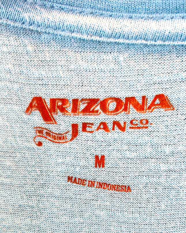 Arizona JeansSemi Sheer Cropped Turquoise Dropped Armhole Tank with Crochet Trim Hem
