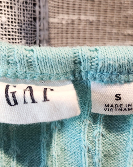Gap Ribbed Henley Aqua/Turquoise Tank Top