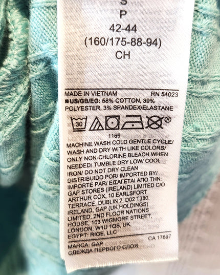 Gap Ribbed Henley Aqua/Turquoise Tank Top