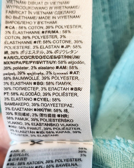 Gap Ribbed Henley Aqua/Turquoise Tank Top