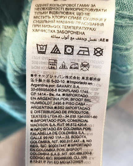 Gap Ribbed Henley Aqua/Turquoise Tank Top