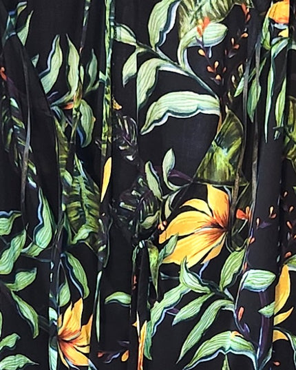 NWOT Olivaceous Bohemian Boutique Tropical Floral Halter keyhole Jumpsuit