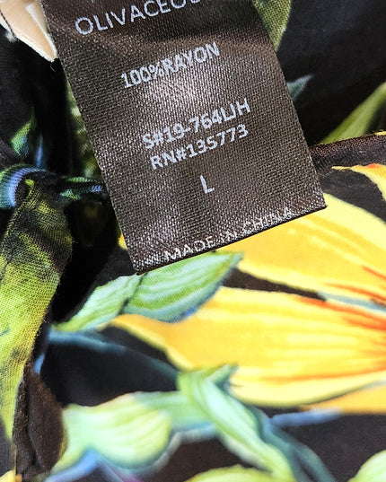 NWOT Olivaceous Bohemian Boutique Tropical Floral Halter keyhole Jumpsuit