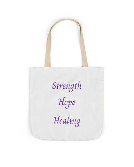 Domestic Violence Survivor Tote Bag | Teal and Purple Ribbon Butterfly Canvas Shopping Bag | Abuse Survivor Gift, Transformation in Progress Everyday Carrying Bag, Empowering Healing Reusable Grocery Bag