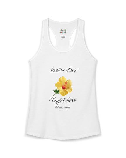 "Dress the Way Your Soul Feels" Positive Soul Playful Heart Racerback Tank