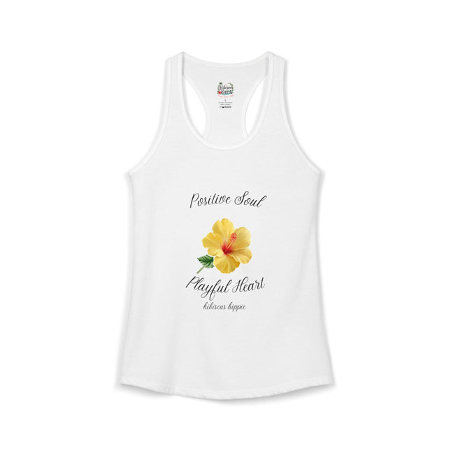 "Dress the Way Your Soul Feels" Positive Soul Playful Heart Racerback Tank