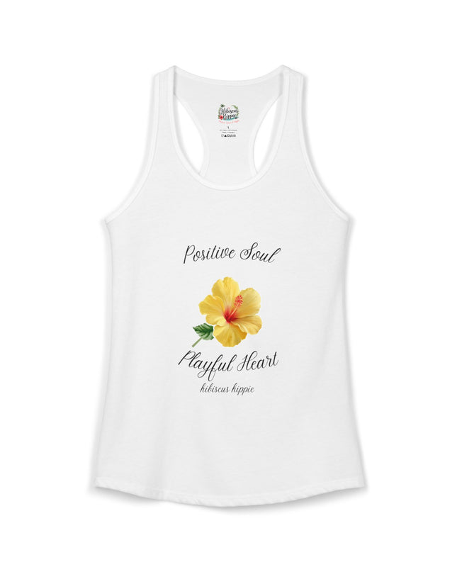 "Dress the Way Your Soul Feels" Positive Soul Playful Heart Racerback Tank