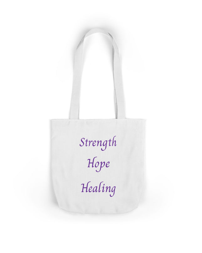 Domestic Violence Survivor Tote Bag | Teal and Purple Ribbon Butterfly Canvas Shopping Bag | Abuse Survivor Gift, Transformation in Progress Everyday Carrying Bag, Empowering Healing Reusable Grocery Bag