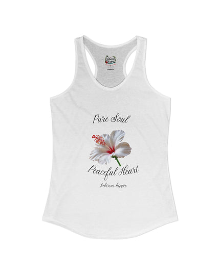 "Dress the Way Your Soul Feels" Pure Soul Peaceful Heart Racerback Tank