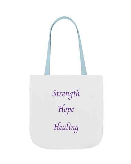 Domestic Violence Survivor Tote Bag | Teal and Purple Ribbon Butterfly Canvas Shopping Bag | Abuse Survivor Gift, Transformation in Progress Everyday Carrying Bag, Empowering Healing Reusable Grocery Bag