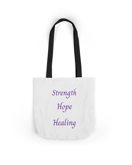 Domestic Violence Survivor Tote Bag | Teal and Purple Ribbon Butterfly Canvas Shopping Bag | Abuse Survivor Gift, Transformation in Progress Everyday Carrying Bag, Empowering Healing Reusable Grocery Bag