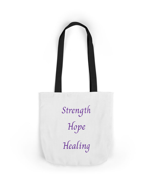 Domestic Violence Survivor Tote Bag | Teal and Purple Ribbon Butterfly Canvas Shopping Bag | Abuse Survivor Gift, Transformation in Progress Everyday Carrying Bag, Empowering Healing Reusable Grocery Bag