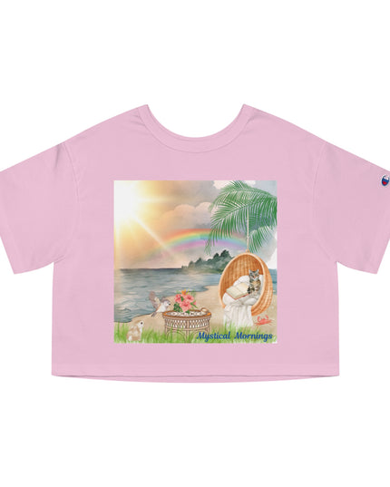 Hibiscus Hippie Designed Mystical Morning Beach Crop Tee