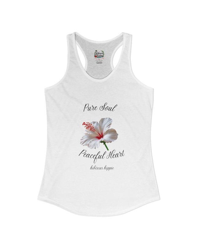 "Dress the Way Your Soul Feels" Pure Soul Peaceful Heart Racerback Tank