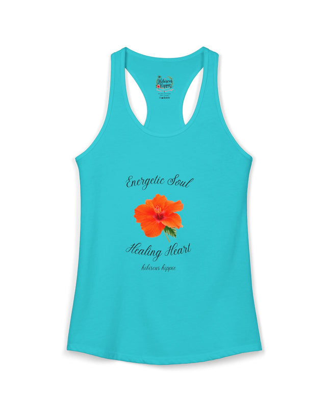 "Dress the Way Your Soul Feels" Energetic Soul Healing Heart Racerback Tank
