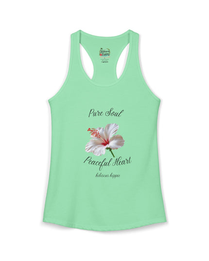 "Dress the Way Your Soul Feels" Pure Soul Peaceful Heart Racerback Tank