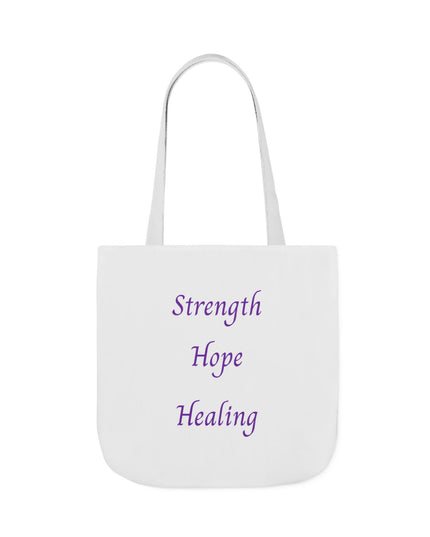 Domestic Violence Survivor Tote Bag | Teal and Purple Ribbon Butterfly Canvas Shopping Bag | Abuse Survivor Gift, Transformation in Progress Everyday Carrying Bag, Empowering Healing Reusable Grocery Bag