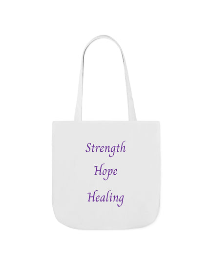 Domestic Violence Survivor Tote Bag | Teal and Purple Ribbon Butterfly Canvas Shopping Bag | Abuse Survivor Gift, Transformation in Progress Everyday Carrying Bag, Empowering Healing Reusable Grocery Bag