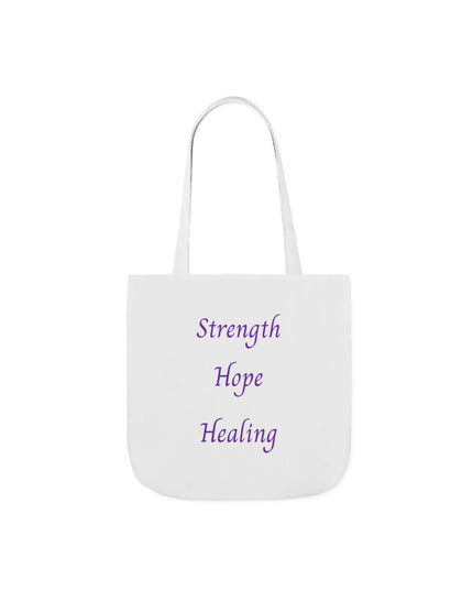 Domestic Violence Survivor Tote Bag | Teal and Purple Ribbon Butterfly Canvas Shopping Bag | Abuse Survivor Gift, Transformation in Progress Everyday Carrying Bag, Empowering Healing Reusable Grocery Bag