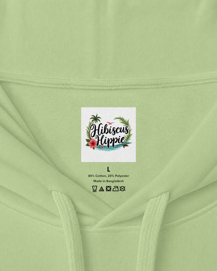 Hibiscus Hippie Designed Paradise Palm Hoodie — "Peace Love & Paradise" - Melbourne Beach Florida Sunrise Pullover