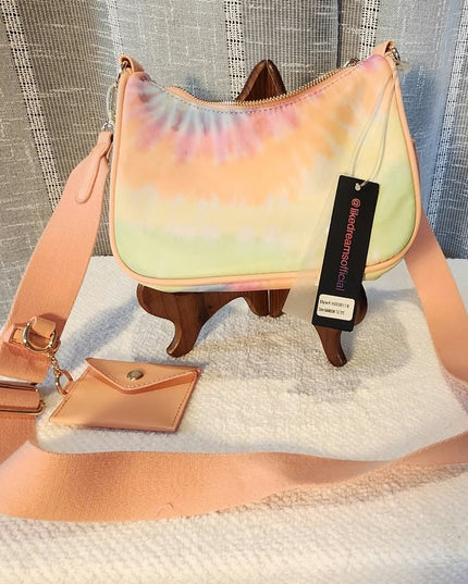 NWT Like Dreams "Sunset Watercolor" Convertible Crossbody & Shoulder Bag Set